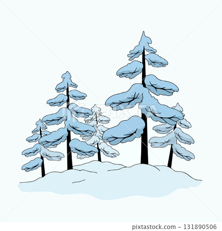 Snow-Covered Pine Trees Snow-Covered Pine Trees 131890506