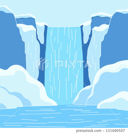 Frozen Waterfall Landscape Frozen Waterfall Landscape 131890507
