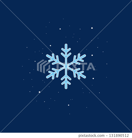 Snowflake on Dark Blue Background Snowflake on Dark Blue Background 131890512