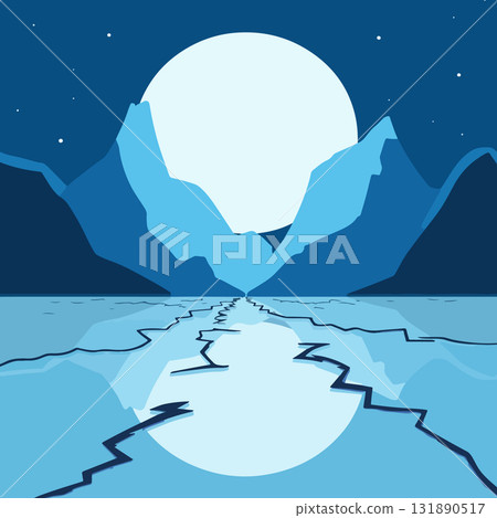 Arctic Night Landscape 131890517