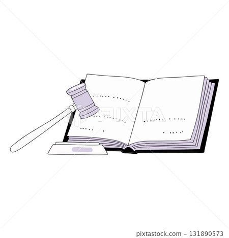 Gavel and Open Law Book Gavel and Open Law Book 131890573