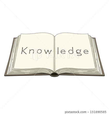Open Book with 'Knowledge' Text Open Book with 'Knowledge' Text 131890585