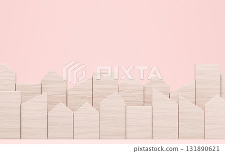 3D image_Building block house 131890621