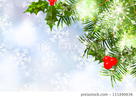 雪聖誕冬天光背景 131890636