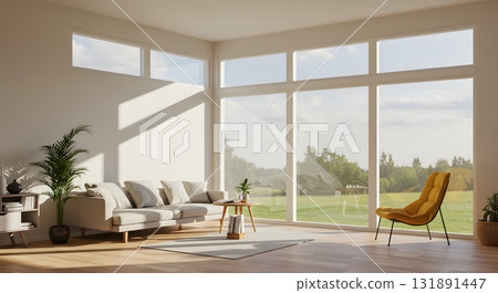 節能住宅中舒適的窗外景觀 131891447