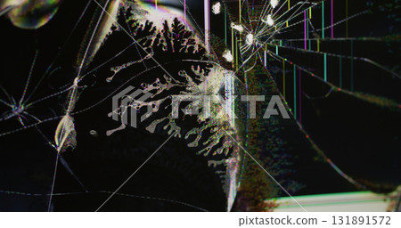 Glitch texture. Screen distortion. Yellow dark black color noise rainbow vibration explode waves pink lines pattern liquid crystal on art abstract background. Glitch texture. Screen distortion. Yellow dark black color noise rainbow vibration explode waves pink lines pattern liquid crystal on art abstract background. 131891572