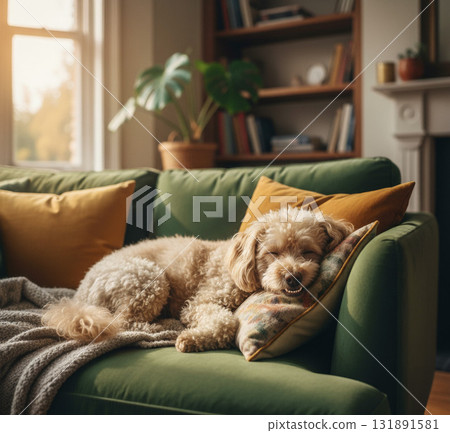 Toy poodle to take a nap 131891581