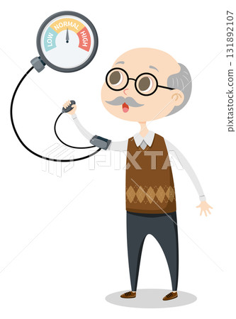 A hand-printed card with the correct amount of blood for the elderly, health considerations, exercise related information, wide and wide information, and a report on the material sheet. 131892107