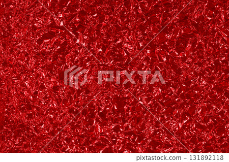 Dark red foil leaf shiny texture, abstract wrapping paper for background and design art work. 131892118