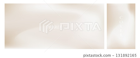 Pearly cream minimalistic vector background. Soft sandy gradient with abstract waves for luxurious neutral designs 131892165