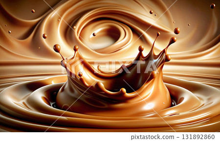 The Hot Chocolate Game: splashes and streams of thick creamy dessert 131892860