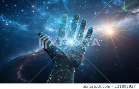 The hand of God, which gives birth to new worlds in the space of the universe The hand of God, which gives birth to new worlds in the space of the universe 131892927