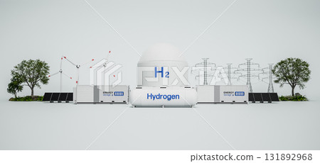 Alternative energy concept with group of energy storage systems or battery container units with various sources of energy 131892968