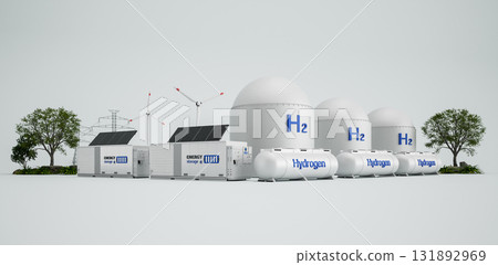 Alternative energy concept with group of energy storage systems or battery container units with various sources of energy Alternative energy concept with group of energy storage systems or battery container units with various sources of energy 131892969