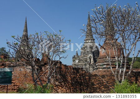 泰國大城府大城府歷史公園的 Wat Phra Si Sanphet 塔 131893355