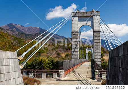 秦野戶川公園的風之吊橋和丹澤山脈 131893622