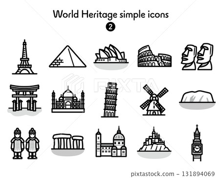 Simple Icon Collection World Heritage Sites Simple Icon Collection World Heritage Sites 131894069