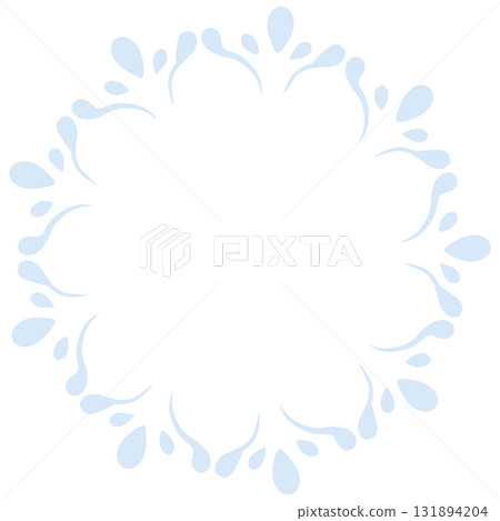 淺藍色花形幾何框架 淺藍色花形幾何框架 131894204