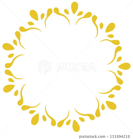 黃色花形幾何框架 黃色花形幾何框架 131894218