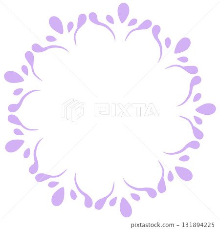 紫色花形幾何框架 紫色花形幾何框架 131894225