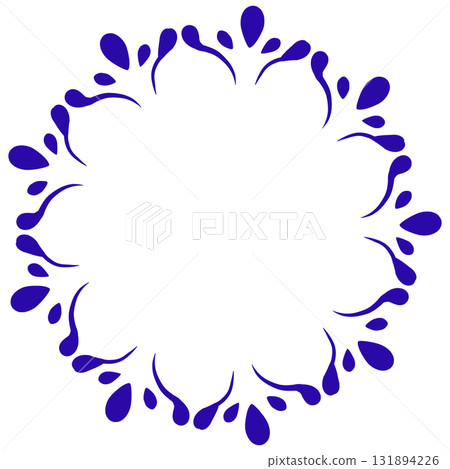 深紫色花形幾何框架 深紫色花形幾何框架 131894226