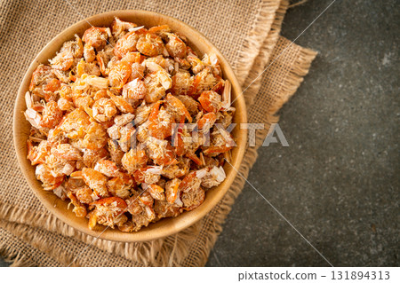 dried shrimps or dried salted prawn 131894313