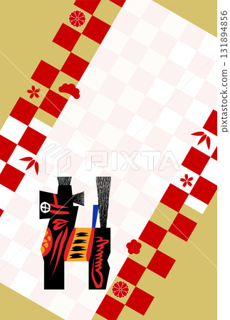 馬年賀卡十二生肖背景 馬年賀卡十二生肖背景 131894856