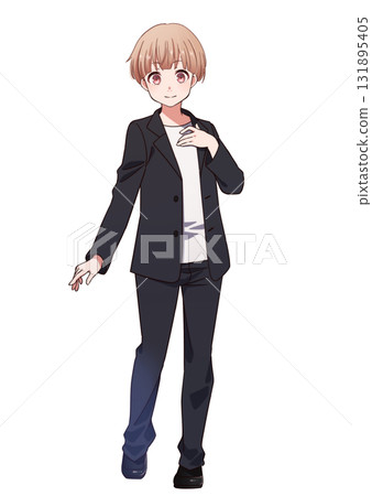 A cute guy in fashionable clothes 131895405