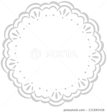 Gray biscuit-shaped lace frame Gray biscuit-shaped lace frame 131895436