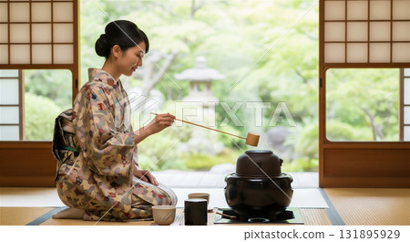 日本人體驗茶道 131895929