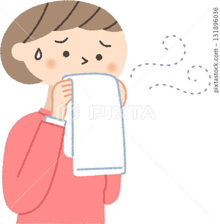 擔心毛巾氣味的女性 131896036