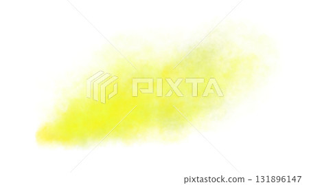 Thick yellow exhaust smoke cloud trail isolated from aircraft or vehicle with combustion engine Thick yellow exhaust smoke cloud trail isolated from aircraft or vehicle with combustion engine 131896147