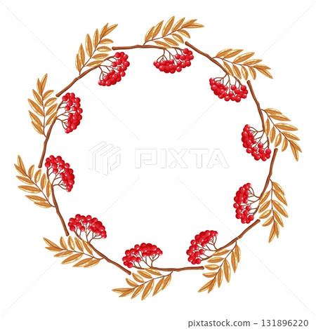 Rowan Berry and Golden Leaf Wreath Rowan Berry and Golden Leaf Wreath 131896220