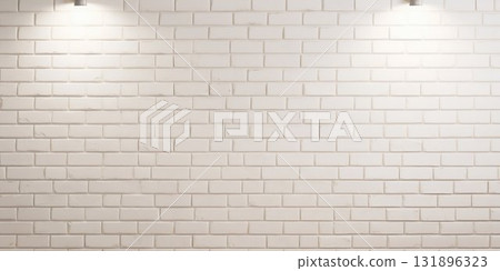 Modern Interior with White Subway Tile and Industrial Lighting. Generative ai 131896323