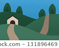 Landscape Illustration Isolated House In The Forest 131896469