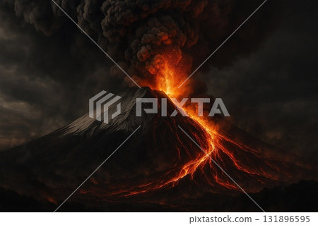 富士山噴發 131896595