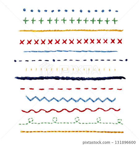 [線條] 手工刺繡插畫素材集 131896600