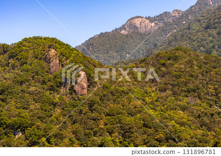 世界自然遺產屋久島西部林道地區山脈綠意盎然 131896781