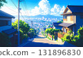 從斜坡頂部俯瞰住宅區 131896830