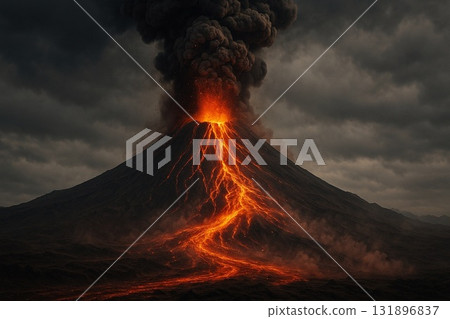 火山爆發 131896837