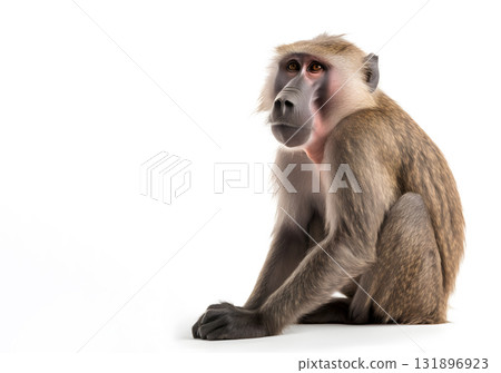 monkey isolated on white background. monkey isolated on white background. 131896923