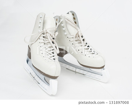Skates in a cover on a white isolated background 131897008