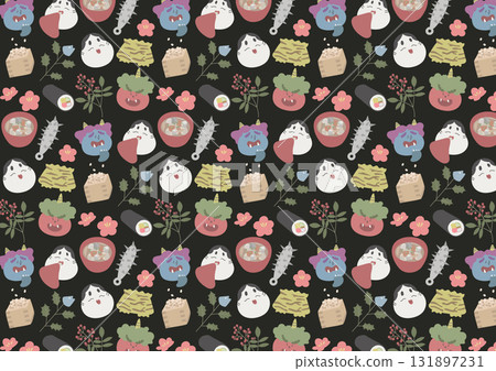 節分背景圖圖案黑色 131897231