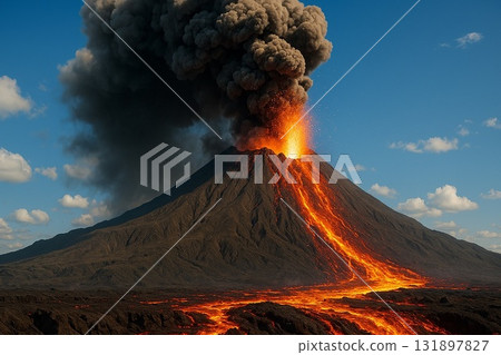 火山爆發 131897827