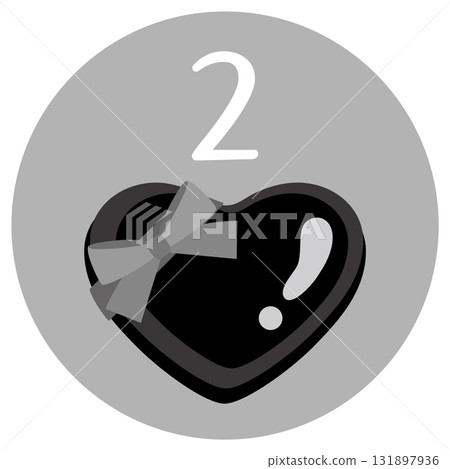 日曆季節圖圖標2月 131897936