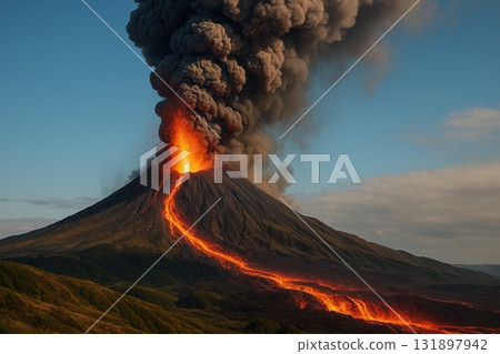 Erupting volcano Erupting volcano 131897942