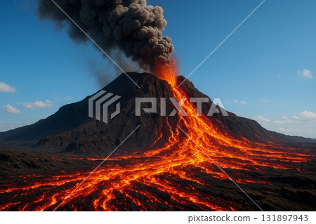 Erupting volcano Erupting volcano 131897943