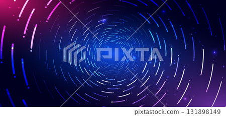 Abstract circles lines technology on dark blue backgroung. High speed motion moving concept. 131898149
