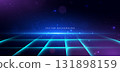 Scene digital technology light blue with sparkle on dark blue background. 131898159