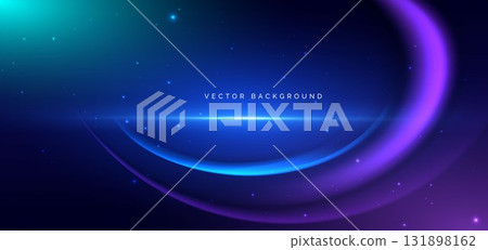 Futuristics geometric blue and purple curved technology on dark blue backgroung. Futuristics geometric blue and purple curved technology on dark blue backgroung. 131898162